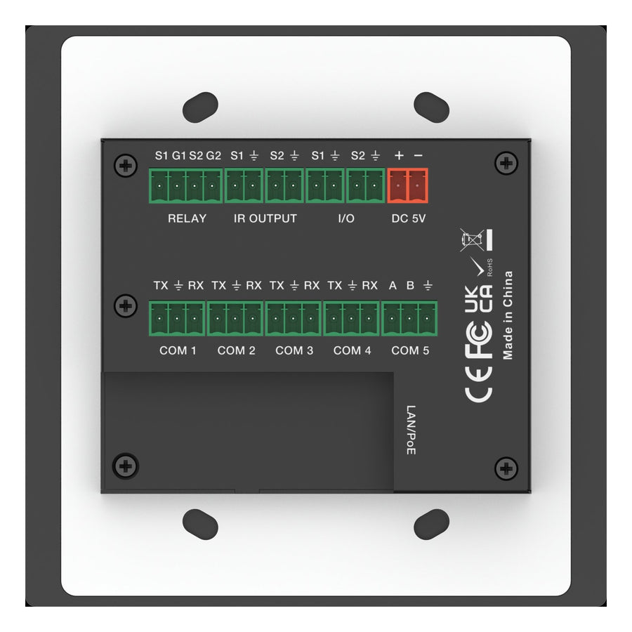 10-Button Programmable Wall Keypad with RS232, IR, Relay & PoE – KanexPro CR-KEY10R, view 2