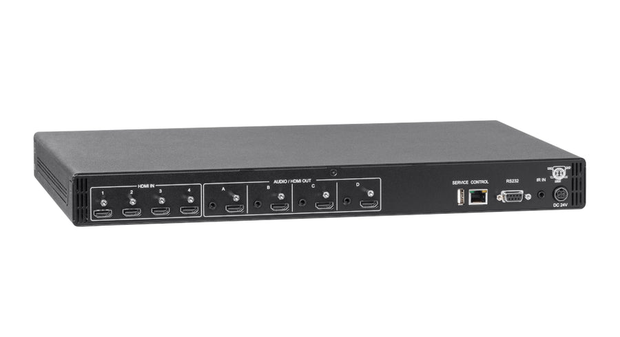 4×4 HDMI 2.0 Matrix Switcher with Independent Analog Audio Outputs – KanexPro HDMX44A-18G, view 2