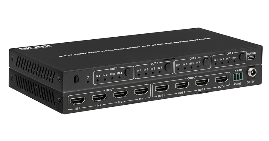 4K 4×4 Seamless Matrix & Video Wall Processor – KanexPro MMX-4X4VW