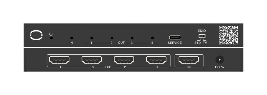 4K60 4:4:4 1×4 HDMI Distribution Amplifier with EDID Management – KanexPro SP-HDMI1X4-18G