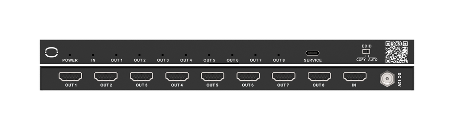 1×8 HDMI Splitter with Independent 4K?1080p Downscaling – KanexPro SP-HDMI1X8-18G