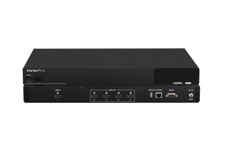 1×4 HDMI 4K UHD Video Wall Processor with Bezel Correction – KanexPro VW-SP1X44K