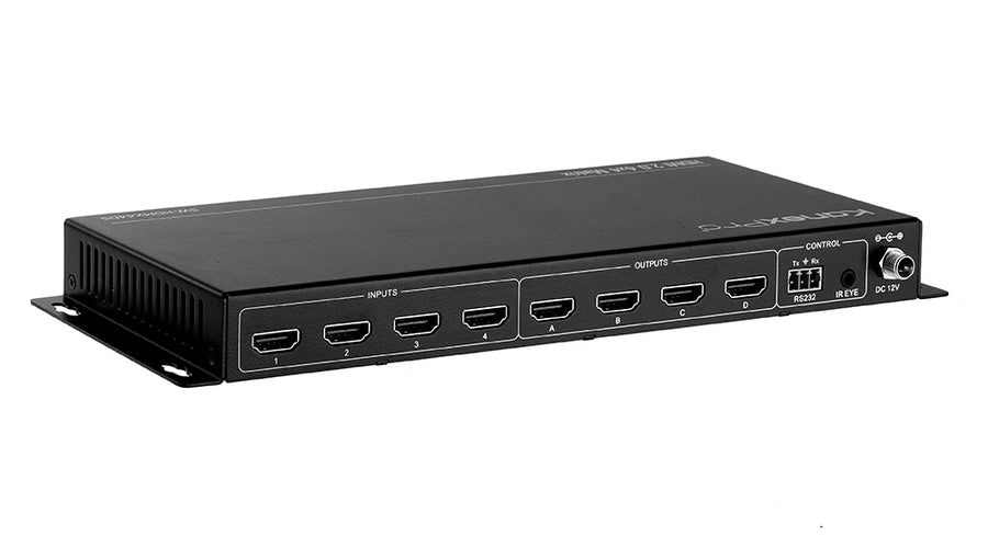 4×4 HDMI Matrix Switcher with Independent 4K Downscaling & HDR Support – KanexPro SW-HDMX44DS, view 3