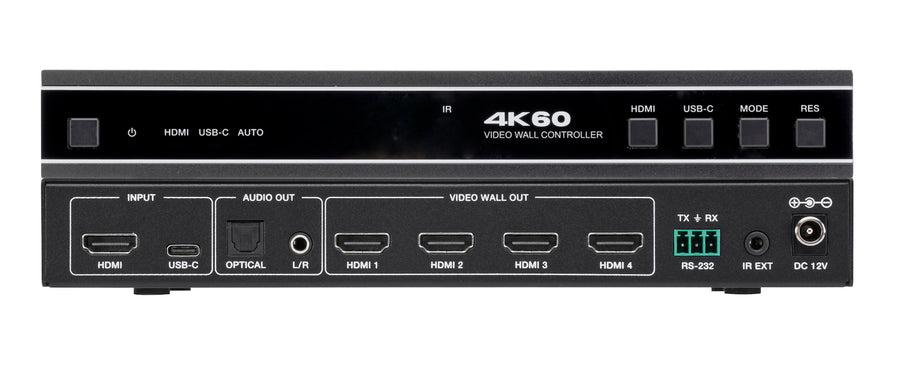 4K60 HDMI/USB-C 1×4 Video Wall Controller – KanexPro VW-HDUSBC1X4